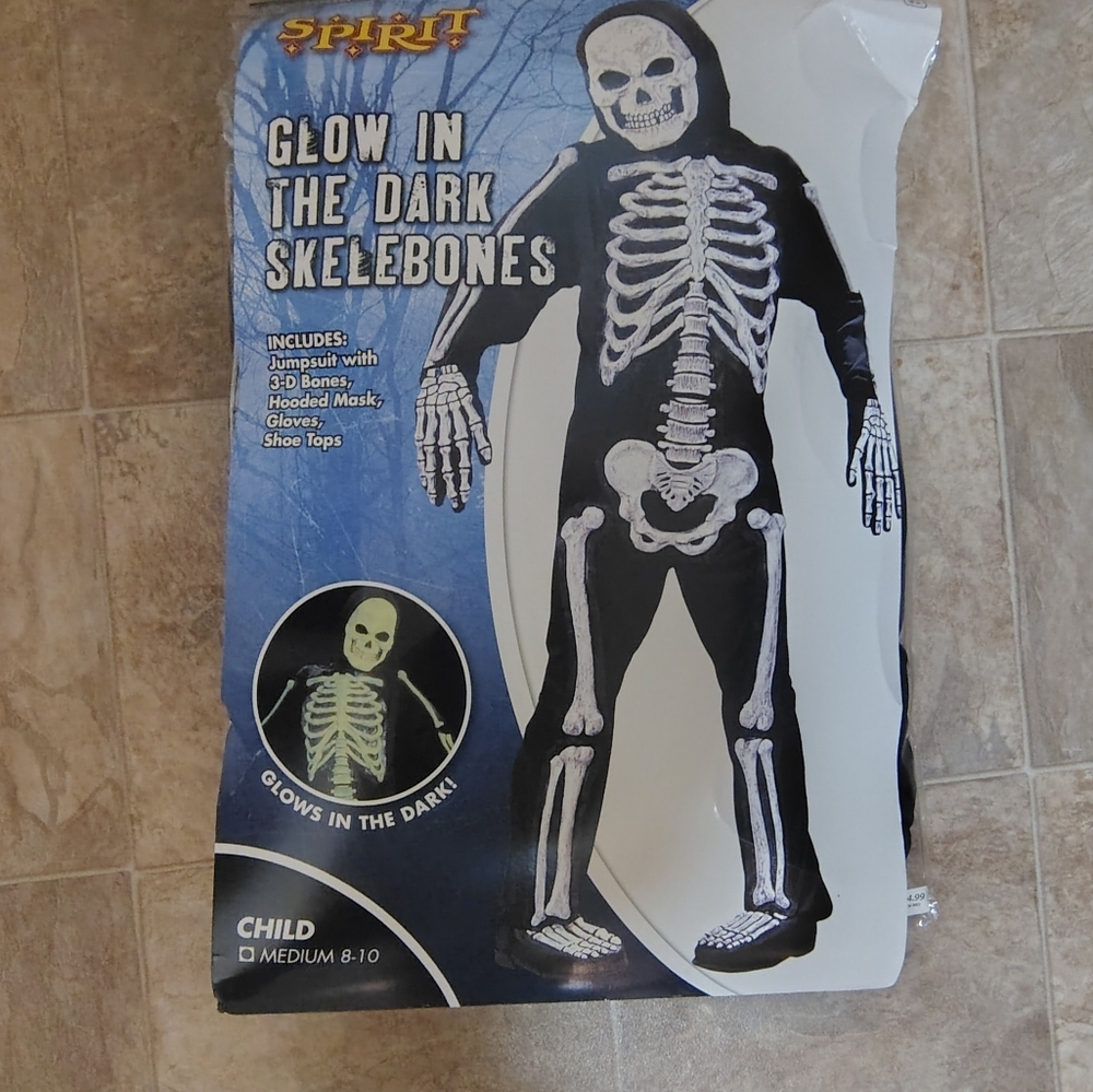 Youth skeleton costume (M8-10)